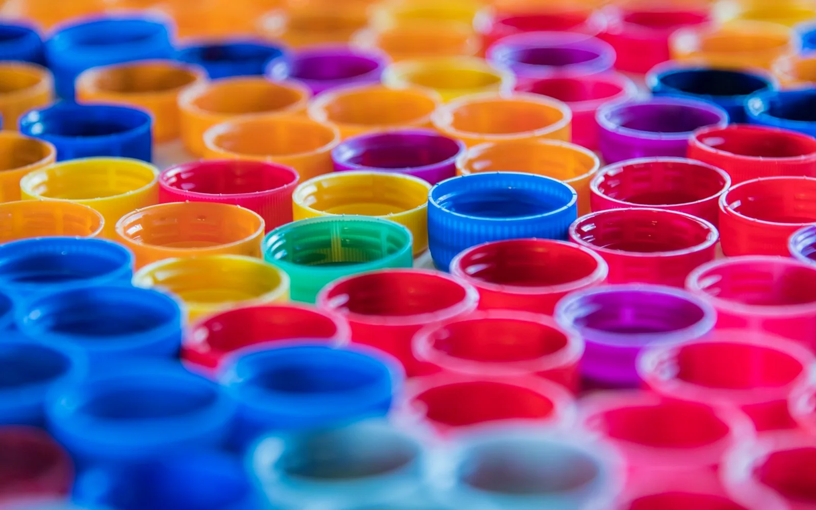 Plastic, lids and waste
