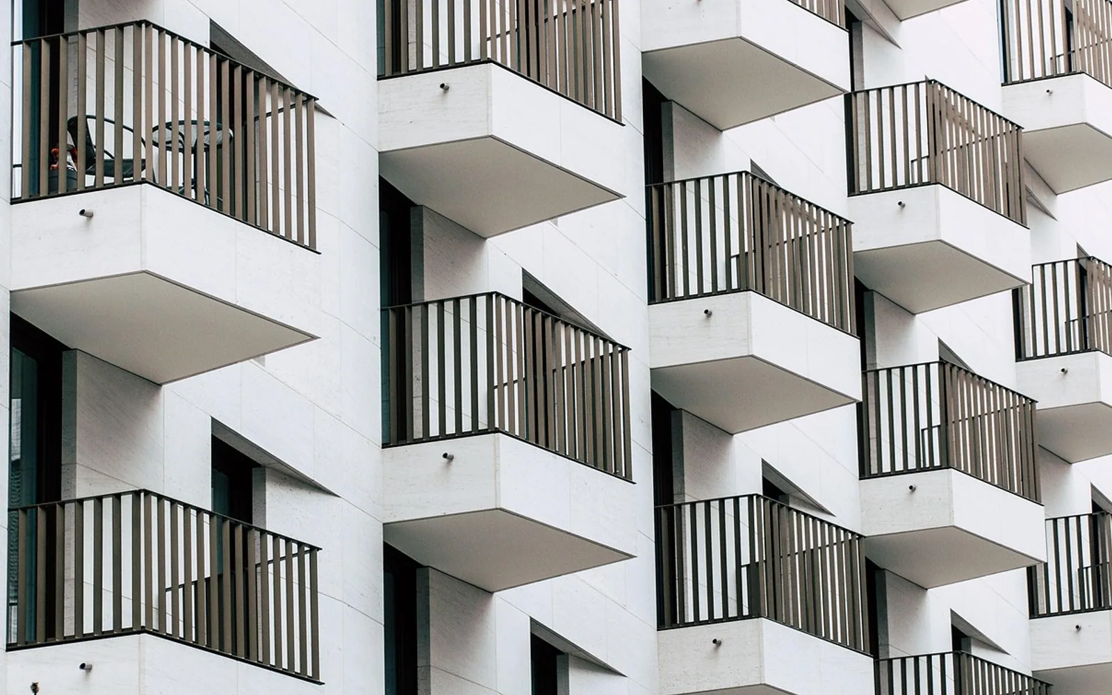 House, building and balconies