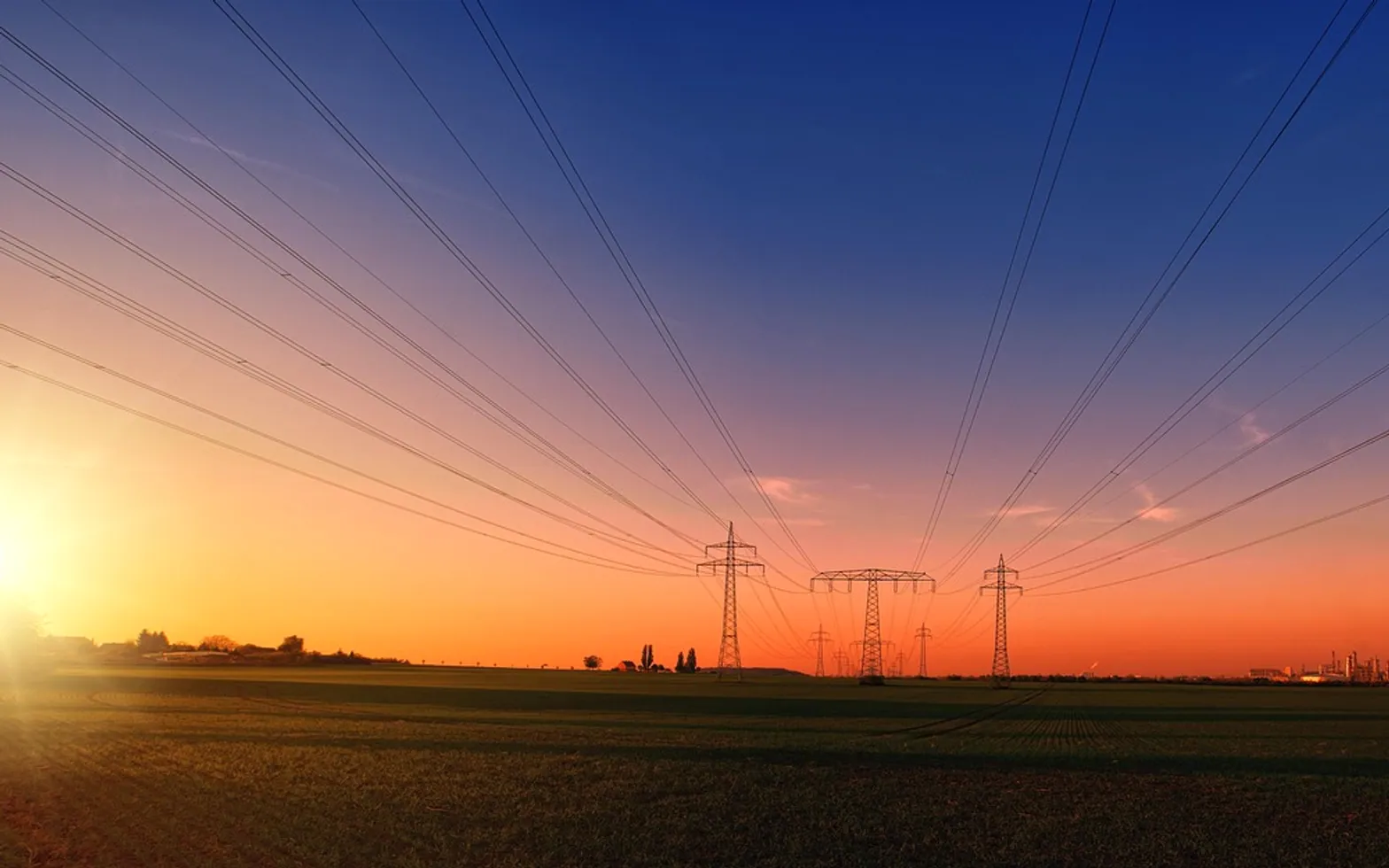 Sunset, countryside and nature