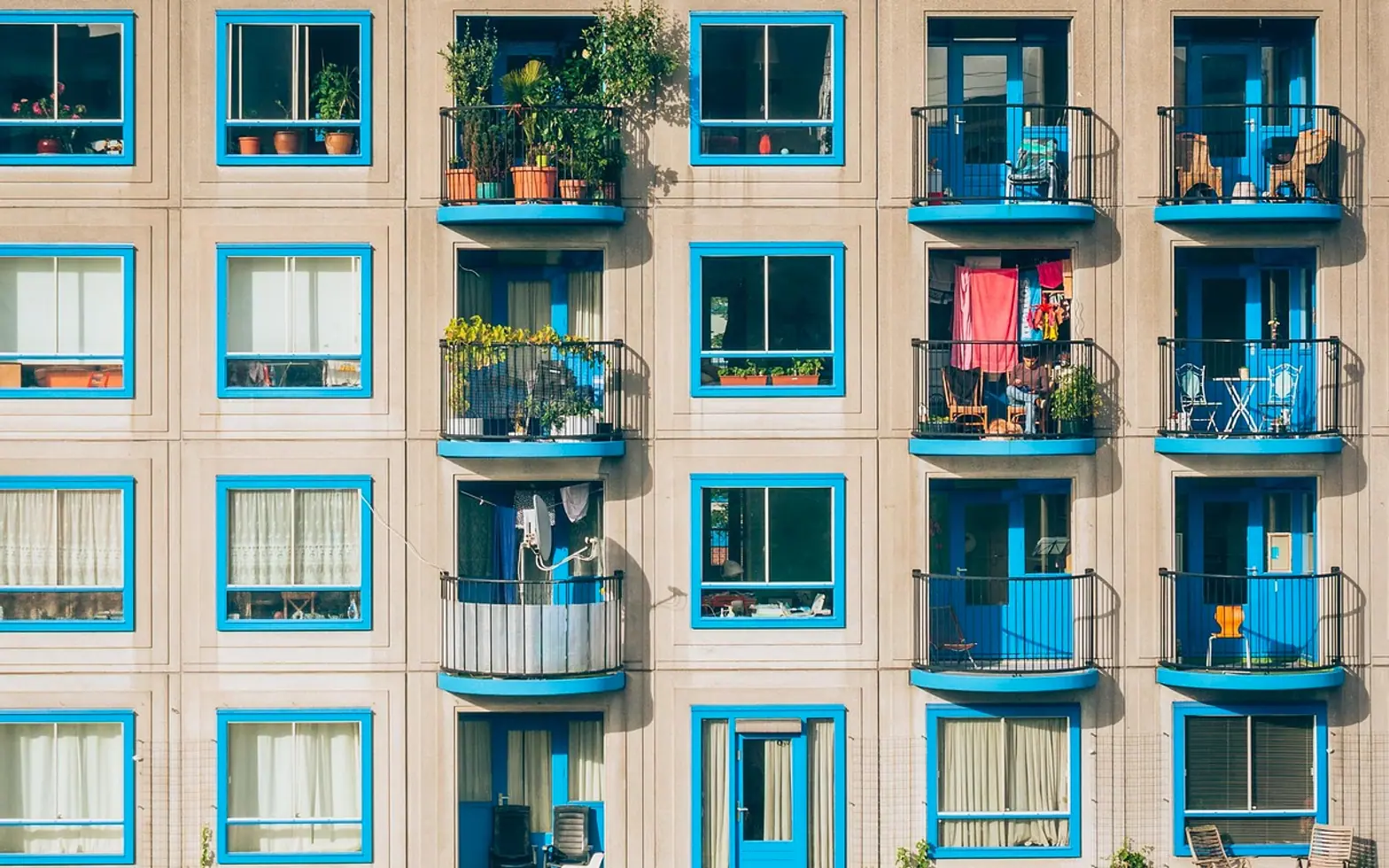 Apartments, architecture and balconies